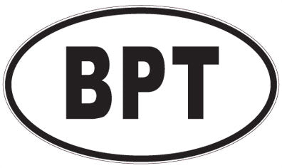 BPT - 3 Letter Initials Oval Sticker
