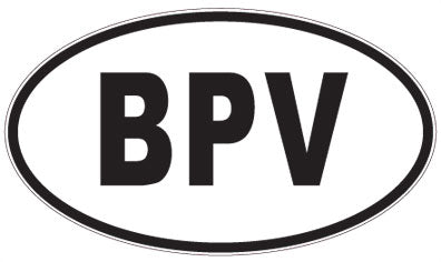 BPV - 3 Letter Initials Oval Sticker