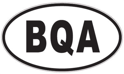 BQA - 3 Letter Initials Oval Sticker