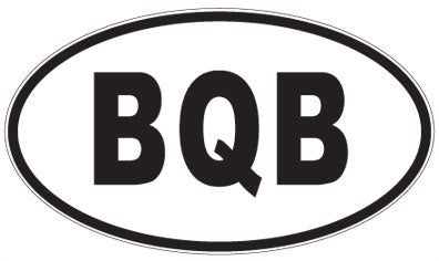 BQB - 3 Letter Initials Oval Sticker