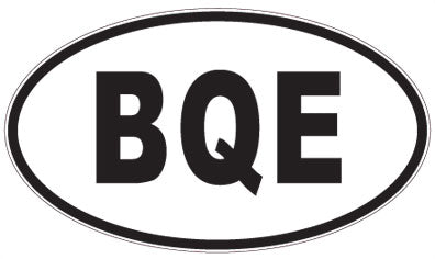 BQE - 3 Letter Initials Oval Sticker
