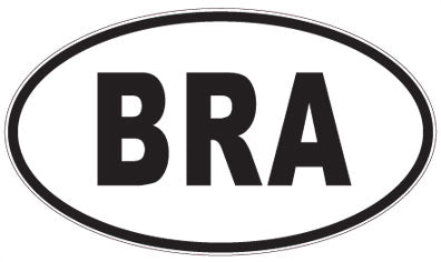 BRA - 3 Letter Initials Oval Sticker
