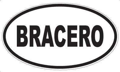 BRACERO - Oval Magnet