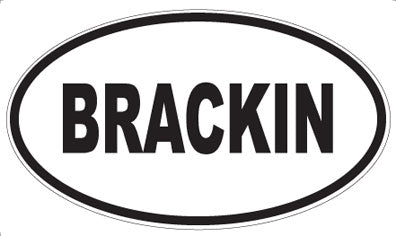 BRACKIN - Oval Magnet