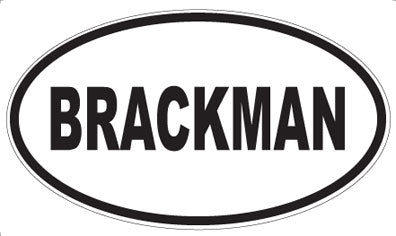 BRACKMAN - Oval Magnet