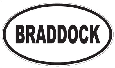BRADDOCK - Oval Magnet