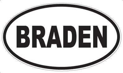 BRADEN - Oval Magnet