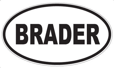 BRADER - Oval Magnet