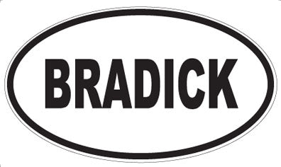 BRADICK - Oval Magnet