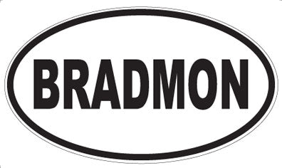 BRADMON - Oval Magnet