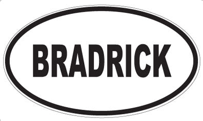 BRADRICK - Oval Magnet
