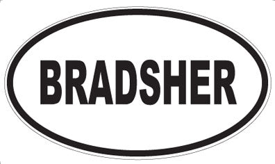 BRADSHER - Oval Magnet