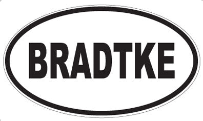 BRADTKE - Oval Magnet