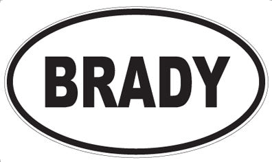 BRADY - Oval Magnet