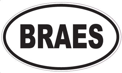BRAES - Oval Magnet