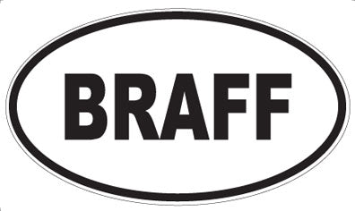 BRAFF - Oval Magnet