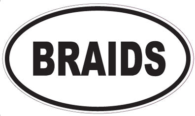 BRAIDS - Oval Sticker