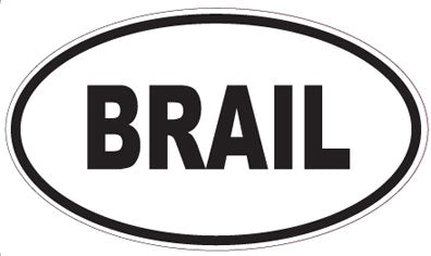 BRAIL - Oval Sticker