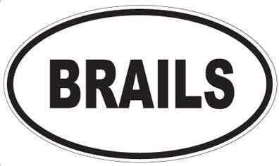 BRAILS - Oval Sticker