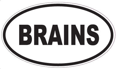 BRAINS - Oval Sticker