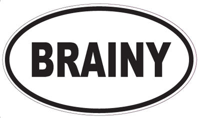 BRAINY - Oval Sticker