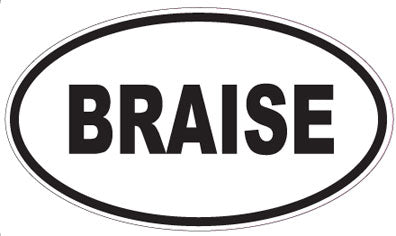 BRAISE - Oval Sticker