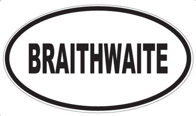 BRAITHWAITE - Oval Magnet
