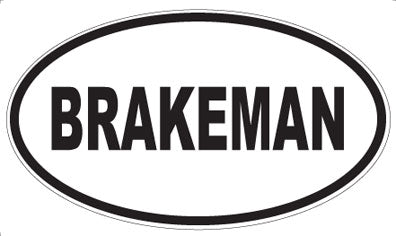 BRAKEMAN - Oval Magnet