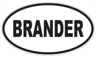BRANDER - Oval Magnet