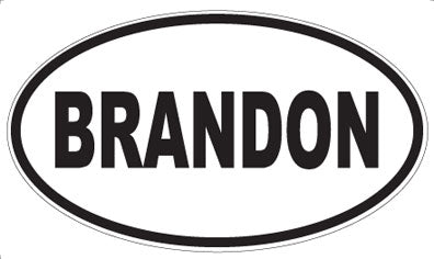 BRANDON - Oval Magnet