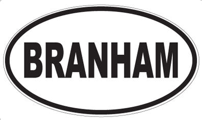 BRANHAM - Oval Magnet