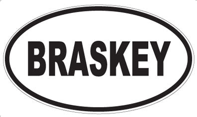 BRASKEY - Oval Magnet