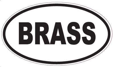BRASS - Oval Sticker