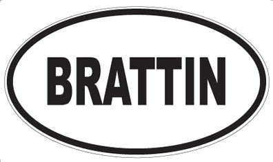 BRATTIN - Oval Magnet