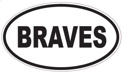 BRAVES - Oval Sticker