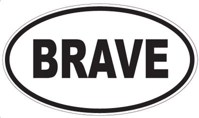 BRAVE - Oval Magnet