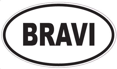 BRAVI - Oval Sticker