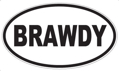 BRAWDY - Oval Magnet
