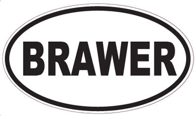 BRAWER - Oval Sticker