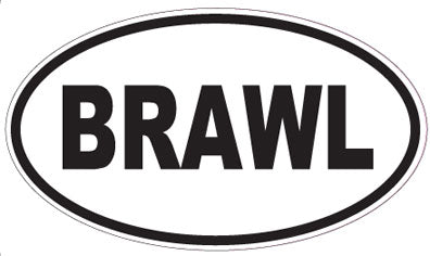 BRAWL - Oval Magnet
