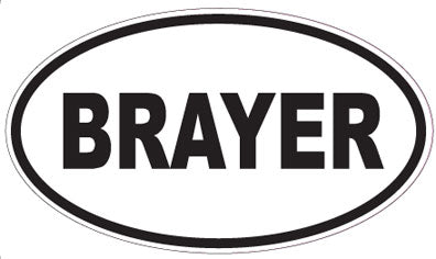 BRAYER - Oval Sticker