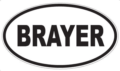 BRAYER - Oval Magnet