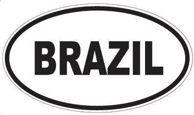 BRAZIL - Oval Sticker