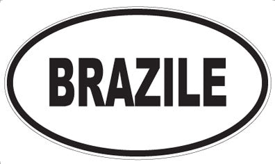 BRAZILE - Oval Magnet
