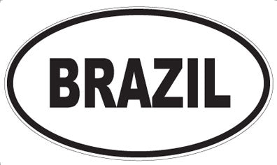 BRAZIL - Oval Magnet