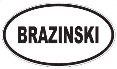 BRAZINSKI - Oval Magnet