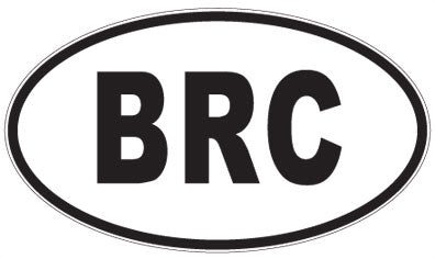 BRC - 3 Letter Initials Oval Sticker