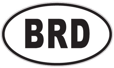 BRD - 3 Letter Initials Oval Sticker
