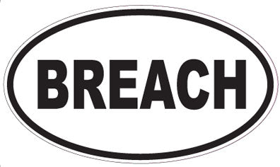 BREACH - Oval Sticker