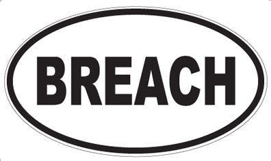 BREACH - Oval Magnet